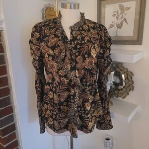  MISA Los Angeles Garance top in the Gilded Paisley pattern Large